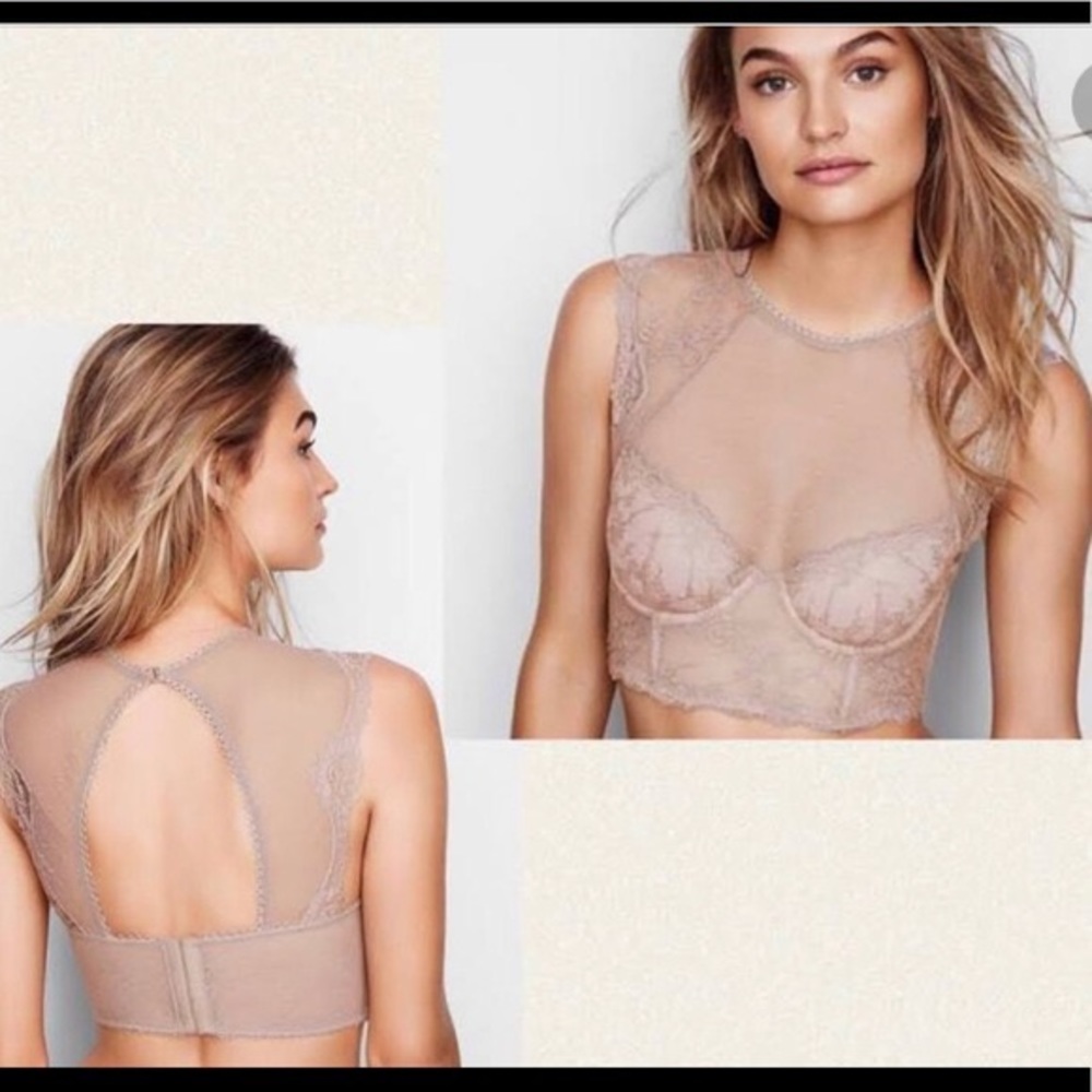 NWT Victoria’s Secret Dream Angels High-Neck Lace Demi Bra Top (32DD)